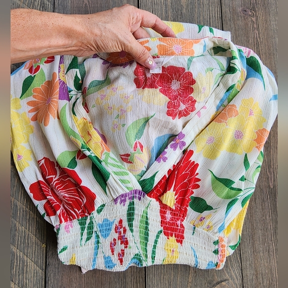 Springfield Floral V-Neck Maxi Dress S - Picture 5 of 7